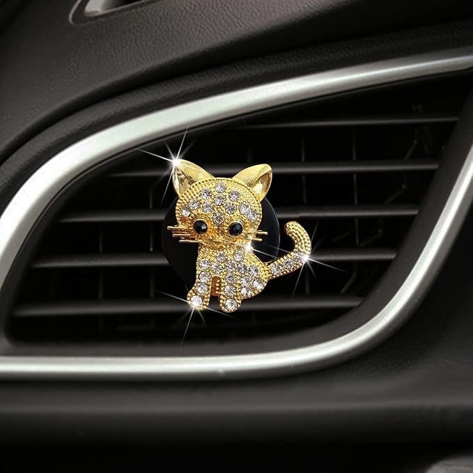 Bling Rhinestone Car Air Vent Clip,Dashboard Outlet Clip,Car Air Freshener Vent Clips,Car Air Conditioning Outlet Clip Decorative,Bling Car Accessories Car Interior Decoration Charm,Cute Car Decor
