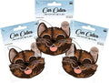 Cute CAT CAR AIR FRESHENER - Cute Cat Design, Long-Lasting Scent, Portion of Proceeds Benefit PAWS Chicago (Chocolate - Pack of 3)
