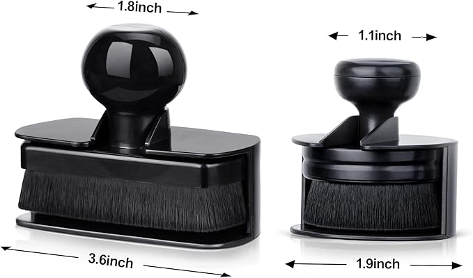BABYSHEEP Car Tire Shine Applicator,Large Tire Shine Brush - Automotive Tire Dressing Applicator Brush with Storage Stand for Tire Detailing & Car Wash Kit, Black, 3.6 Inch Length -2pcs (Black & Red)