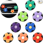 Frienda 8 Pieces Daisy Flower Air Freshener Cute Flower Car Clips Air Vent Clip Car Accessories Interior Decor for Women Girls Charm Colorful Air Vent Decorations(Classic Colors)