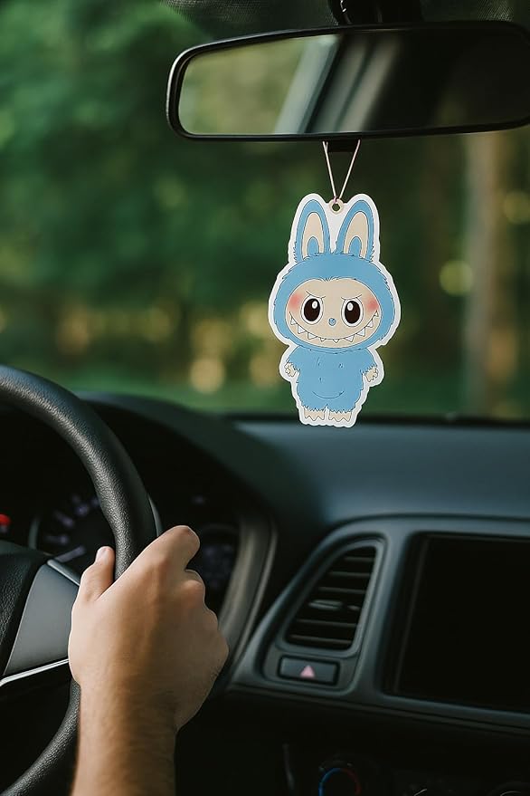 PumpCar car air freshener 2-piece double-sided The Monsters hanging cherry-scented for rearview mirror Car Interior Accessories Household Gifts (Sea Salt Coconut, Cherry)