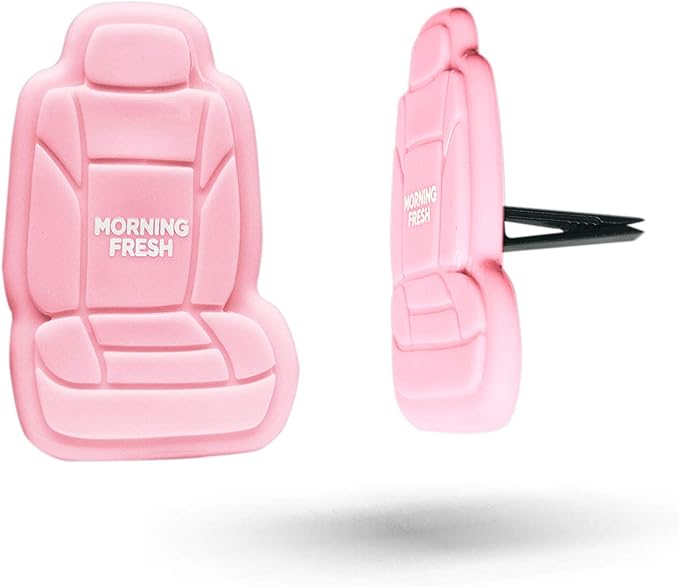 FH Group Air Freshener Vent Clips, Mini Car Seat Covers Design, (Morning Fresh Scent)-3PK