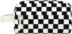 Small Insulated Snack Bag Lunch Bag for Kids Lunch Box for Women/Men, Collapsible [3L/5-Can] Reusable Lunch Bag Cooler Bag for Bottle with Handle Buckle for Work/School, Black Checkered