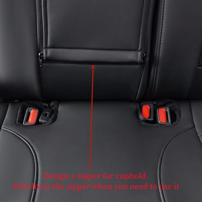 coverdream Forester Leather Seat Covers Custom Fit for 2019-2024 Subaru Forester SUV Seat Cushion,Fully Covered,Airbag Compatible Waterproof Car Seat Protector (Full Set,Black)