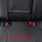 coverdream Forester Car Seat Covers Custom Fit for 2009-2013 Subaru Forester Seat Covers,Rear Seat W/Cup Holder,Full Coverage Waterproof Leather Seat Protector(Full Set,Black)