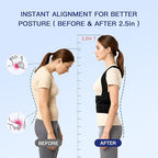 Posture Corrector for Women & Men, Back Brace Straightener with Adjustable Support, Relief for Neck/Shoulder/Back Pain, Scoliosis & Hunchback Correction, Breathable Mesh Design