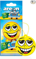 AREON Smile I Hanging Car Air Freshener, Fresh Air (Pack of 12)