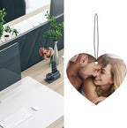 Custom Car Air Fresheners Bulk 10–100 PCS, Personalized Double-Sided with Photo Text Logo, Wholesale Auto Air Freshener for Wedding Party Business Promotion Gifts (Personalized, 10PCS-Heart)