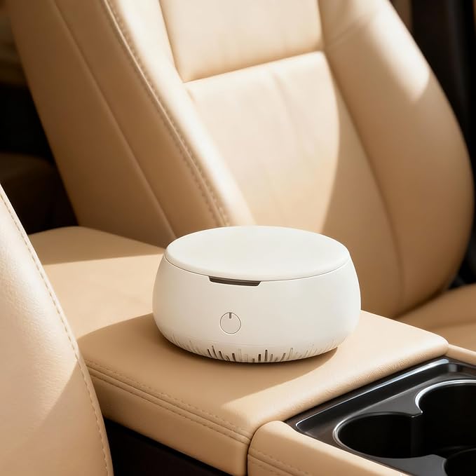 Rechargeable Car Air Freshener & Aromatherapy Diffuser with 1 Bottle Essential Oil, 2 Mode Adjustable, Long Lasting Car Diffuser Waterless for Vehicle, Home, Room