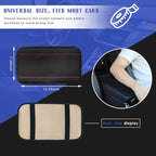 Ziciner Car Center Console Armrest Pad, PU Leather Waterproof Auto Armrest Seat Box Cover Protector, Universal 12.59x 7.24 Inch Vehicles Interior Accessories for Most Car SUV (Black & Pink)