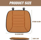 MYFAMIREA Car Seat Cushion Pad 1.2" Thick Comfort Seat Protector for Car Driver Seat Office Chair Home Use Memory Foam Seat Cushion with Non Slip Bottom, 20'' x 18.5'', Orange