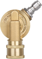 Pressure Washer Gutter Cleaner Attachment - 240 Degree Pivoting Coupler, 1/4” Quick Connect, 7 Angles for Power Washer Spray Nozzle, 4500 PSI