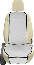 FH Group Car Seat Cushion – Neosupreme Single Front Seat Cover with Front Pockets, Airbag Compatible, Universal Fit Car Seat Cushion for Driver or Passenger Seat, SUV, Truck, Sedan & Van – White