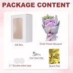 uxcell Light Purple Small Bouquet Car Air Freshener Vent Clips, Mini Decorative Rose Bouquet with Fragrance Diffuser for Women, Automotive Air Freshener Decoration, Style 1