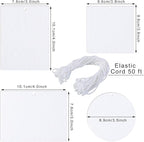 25 Pieces Sublimation Air Freshener Blanks Sheets Car Freshies Supplies Starter Kit Diy Felt Scented Sheet with Elastic Rope for Car Interior Use and Decor, 4 Styles