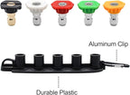 Pressure Washer Tips, Set of 5 Pressure Washer Nozzle Tips with Nozzle Holder, 1/4 Inch Quick Connect Power Washer Tips, 4000 PSI, Multiple Degrees Rinse Kit, Pressure Washer Accessories