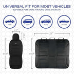 Skechers Memory Foam Car Seat Covers, Lycra Fabric Seat Covers, Seat Cover Full Sets Airbag Compatible, Automotive Comfort Protection for Most Cars, Trucks, SUVs, Black