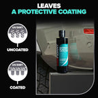Carfidant Plastic Restorer for Cars – Refreshes Faded Plastic, Vinyl & Rubber Trim with Polish for Deep Shine – Protects Against UV & Dirt – Black Exterior & Interior Care for Detailing - 8.4 fl. Oz.