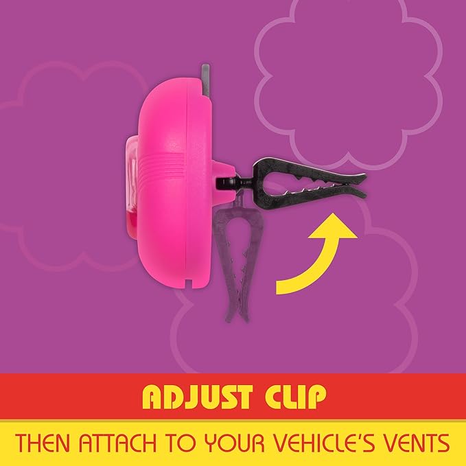 Chupa Chups Car Air Freshener, Tropical Berry - Long Lasting Car Fresheners with Fun Scents, Colorful and Vibrant Air Freshener for Car, Unique Car Freshner Perfume Deodorizer Refresher Fragrance