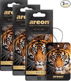 AREON WILD - Hanging Custom Cute Funny Car Air Freshener for Home & Office - Premium Cologne Perfume with Natural Fragrances - Long Lasting, Fresh, Luxurious Scent - Stylish Design - Wild & Free