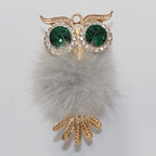 HungMieh 1PCS Bling Car Accessories for Women, Rhinestone Car Décor Interior, Car Charm Air Vent Clip with Pads for Fragrance (Owl Grey)