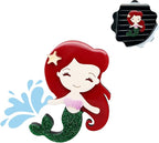 Mermaid Car Accessories,Beach Themed Air Vent Clip Car Freshener,Coastal Dashboard Decor,Refillable Aroma Diffuser for Women Teens