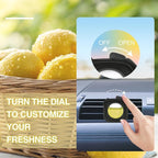 Car Air Freshener Vent Clip, Lemon Scented Car Accessories, Long Lasting for Strong Odors, Unstopables Fresh Scent, Lasting Over 180 Days, 6 Count
