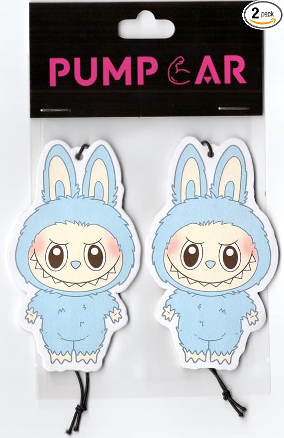 PumpCar car air freshener 2-piece double-sided The Monsters hanging cherry-scented for rearview mirror Car Interior Accessories Household Gifts (Sea Salt Coconut, Cherry)