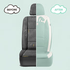 PIC AUTO Car Seat Covers, Cute Rabbit Premium Green Leather Seat Covers, Universal Fit Front Seat Covers for Cars, Trucks, SUVs, Soft & Wear-Resistant Auto Interior Protection with Airbag-Compatible