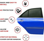 Car Window Shades, 2 Pack Breathable Mesh Side Sun Stretch Screens for Baby/Camping Heat Block UV Protection, Back Covers Car, Truck, SUV, Van-(Large 49"x22")
