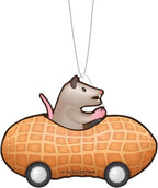Archie McPhee Possum in a Peanut Air Freshener by Accoutrements Car Hanging Accessory - Pack of 2, Beige