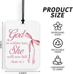 4 Pcs Pink Car Air Fresheners for Women Christian Car Accessories Religious Bible Air Freshener Cars Decor for Mirror Home Drawer