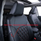 coverdream Custom Seat Covers Compatible with Select Toyota RAV4 Hybrid 2016 2017 2018 Models - Leatherette (Red/Black,Full Set)