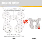 KAKIBLIN Baby Travel Pillow, Baby Neck Pillows for Car Seat, Upgraded Babies Head Pillow, Head and Neck Support Pillow for Car Seat, Stroller, Pushchair, Travel(Twig)
