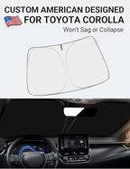 Proadsy 2026 Upgrade Front Windshield Sunshade Foldable Sun Shade Protector Custom Fit 2014-2019 Corolla SE XSE L LE XLE Hybrid Sedan Accessories