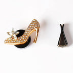 2 Pieces Crystal High Heel Shoe and Magic Bag Air Vent Clips Rhinestone Car Air Freshener Clip Bling Car Clip Gift Decorations Charm Car Inter Air Vent Decor Accessories for Girls Women