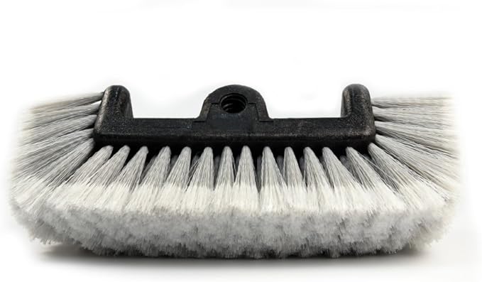 CARCAREZ 12" Car Wash Brush with Soft Bristle for Auto RV Truck Boat Camper Exterior Washing Cleaning, Grey