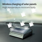 Solar-Powered Car Air Purifier with USB Charging & Ozone Odor Elimination - Portable HEPA Filter-Free Ionizer for Pet Odors, VOCs - Compact, Silent, Best for Car Use (8813 black)