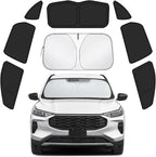 Car Window Shades for Ford Escape 2020-2025 Accessories - Full Set 8PCS Side Window Sunshades with Memory Frame & Blackout Fabric, Privacy UV Shield for Camping/Travel