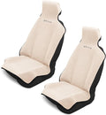 DryvaSeat - Premium Microfiber Towel Car Seat Cover - Waterproof & Sweatproof - Universal Fit, Machine Washable, Non-Slip - Seat Protector for Car, Truck, SUV, Van (Beige, 2 Pack)
