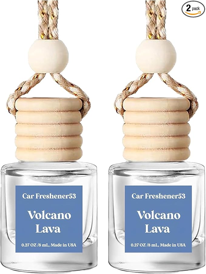 C Classy Car Air Freshener Hanging 2 Pack, Voleano Lava Essential Oil Diffuser for Cars, Cute Car Accessories, Long-Lasting Fragrance, C ar Freshener for Women& Men Gift, Made in USA