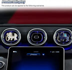 2PCS Bling Flamingo Car Dashboard Air Vent Trim Clips, Crystal Rhinestone Animal Car Air Fresheners Outlet Clip, Cute Automotive Interior Diffuser Decoration Accessories for Women (Elephant)