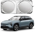 Car Windshield Sun Shade, Cool Reflective Sun Blocker, Foldable Car Front Window Covers, Sun Protection Automotive Glass Shade for Comfortable Driving for Universal Car SUV Truck (64.96 x 35.43'')