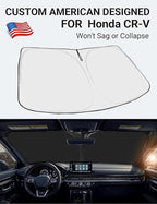 Proadsy Windshield Sun Shade for Honda CRV 2023 2024 2025 2026 4-Layer Foldable Front Sunshade Protector Sun Visor Blocks UV Rays Keep Car Cooler Accessories