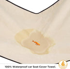 Waterproof Seat Cover Towel, Premium Sweat Carseat Protector, Perfect for Universal Anti-Slip Car Truck SUV Seat, Great for Surfing Yoga Gym Workout, Tan