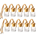 ConStore 10pcs Car Hanging Glass Pendant Perfume Aromatherapy Bottle Refillable Hanging Diffuser Air Fresher Ornament Vials