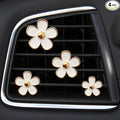 4 Pcs Metal Daisy Air Vent Clips Flower Car Air Freshener Clip Air Conditioning Outlet Clip Bling Charm Car Inter Decor Accessories for Girls Women