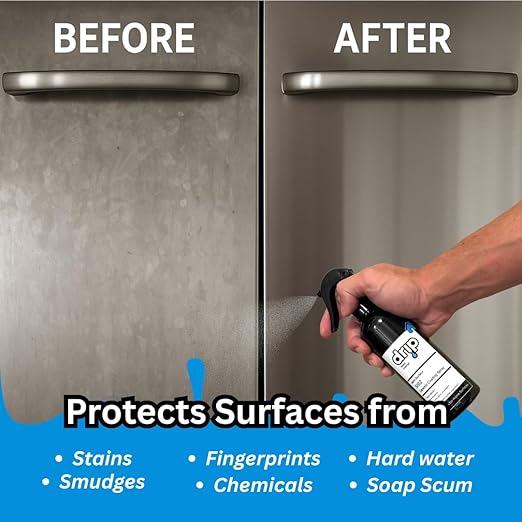 DRIP Home Ceramic Coating Spray Kit - Protect Kitchen & Bath - Stainless Steel - Adds Extreme Gloss and Shine to All Surfaces - Repels Grime and Liquids - Make Your Home Look New and Keep it New!