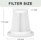 Replacement Filter Compatible with JIXINMIYUE HX-606 & A9life SY01-Q8 Car Vacuum Portable Cordless Handheld Vacuum Cleaner Filter-4Pack