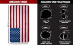 Windshield Sun Shade - American Flag Design, High-Resolution Sun Visor for Car, Truck, SUV with Mirror Cut-Out for Interior Sun Protection, Foldable Car Sun Shade (Original, Medium)